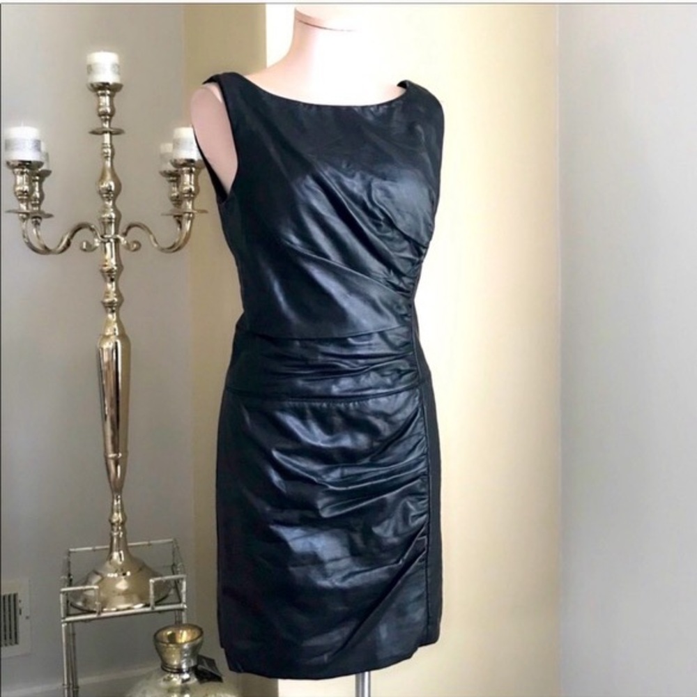 Calvin Klein faux -leather dress